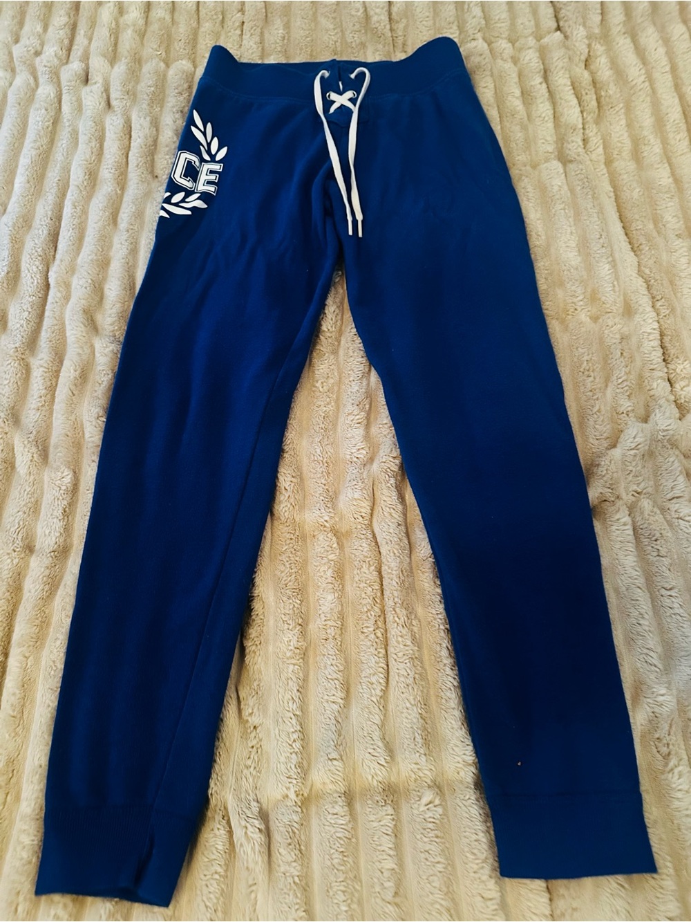 Justice Royal Blue Joggers with White Drawstring